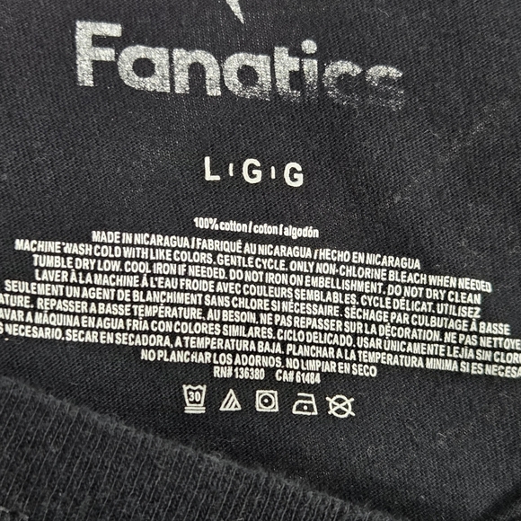 Fanatics Black White Silver NFL Fly Eagles 2022 Conference Champs T Shirt Large - Picture 6 of 6